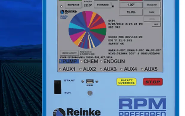 Pantalla táctil del panel de control RPM de Reinke